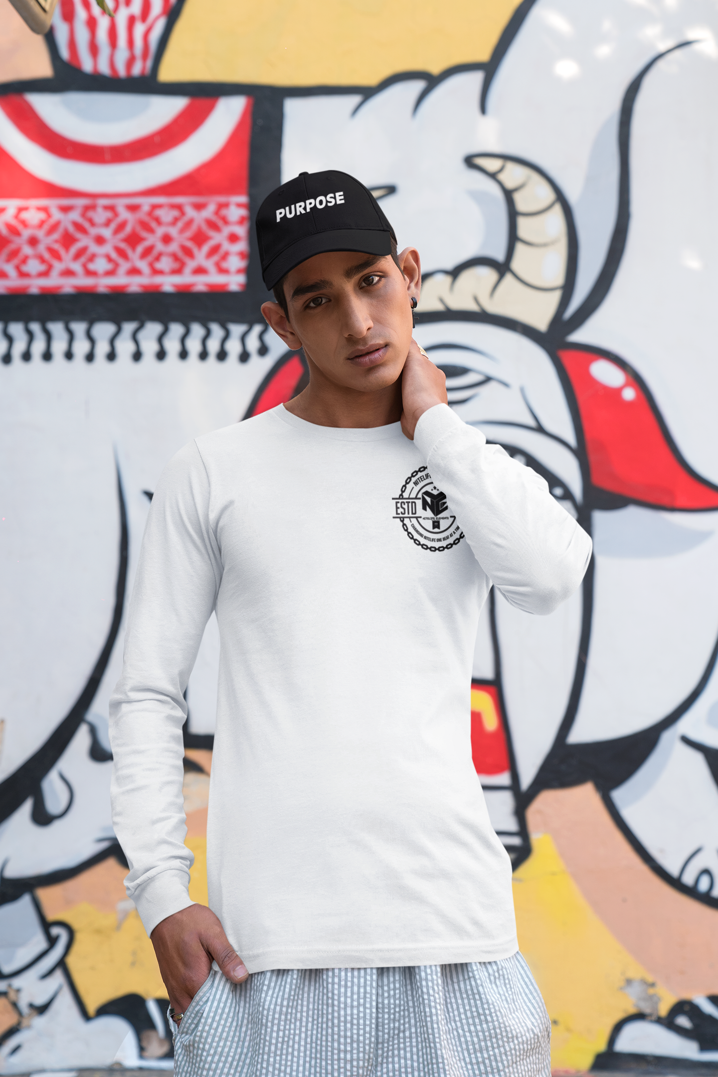 "Nightlife Elements" Custom Vintage Cap – Personalized Embroidered Style with Purpose